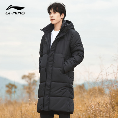 李宁长款棉服青少年棉衣运动外套