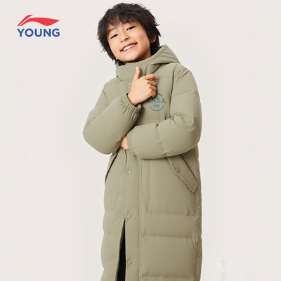 李宁长款羽绒服防水加厚保暖外套