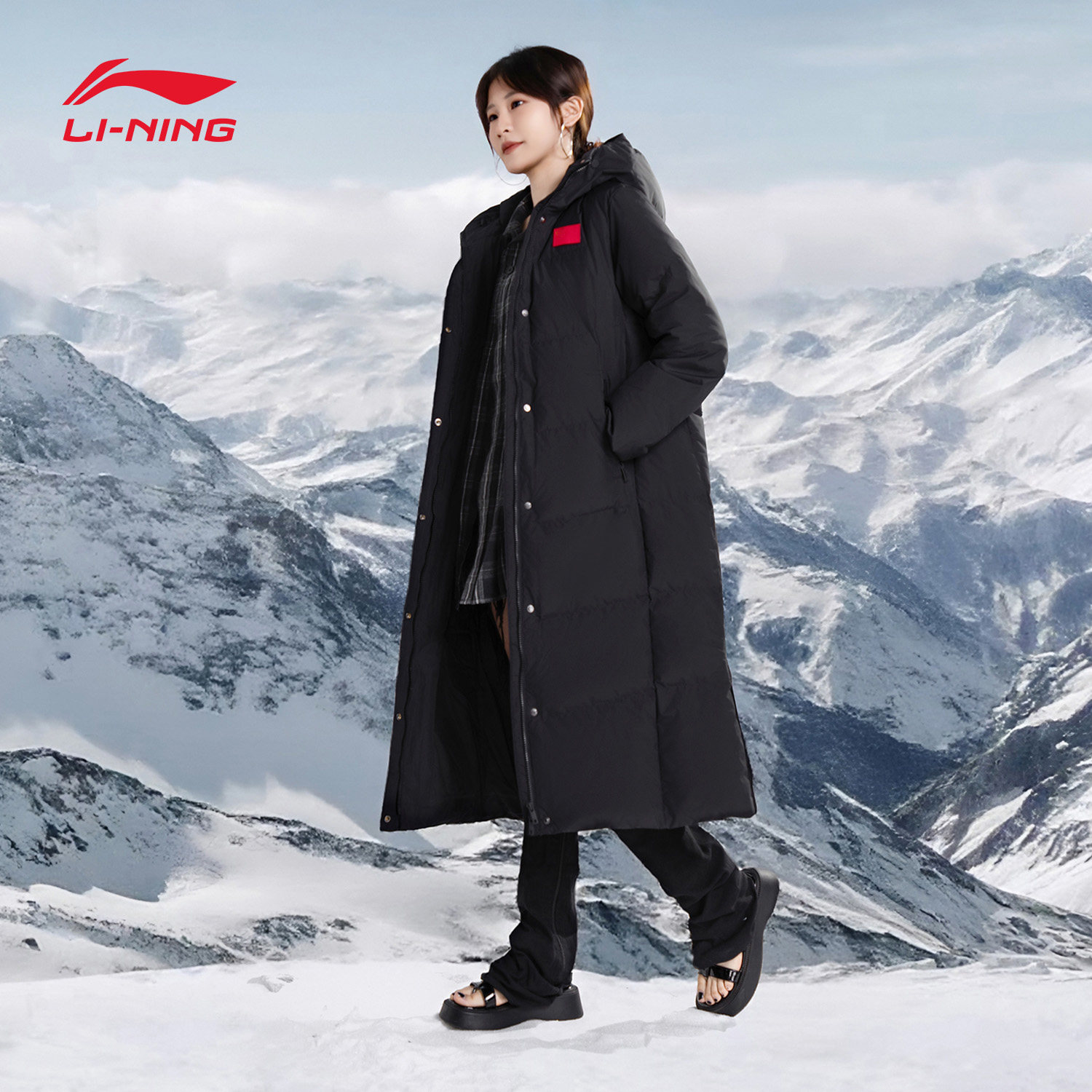 李宁羽绒服女子防风御寒2026春冬新款保暖过膝款加厚宽松连帽外套,运动服/休闲服装,运动羽绒服,淘宝优惠券,粉丝福利购,淘宝优惠卷