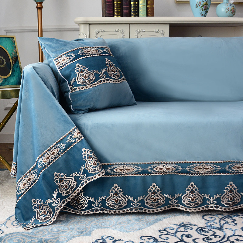 欧式沙发盖布巾全盖套罩笠组合四季通用夏季全包卍能毛绒纯色轻奢,居家布艺,沙发垫,淘宝优惠券,粉丝福利购,淘宝优惠卷