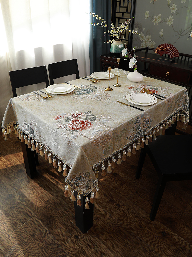 高级感红木2025年新款餐桌布