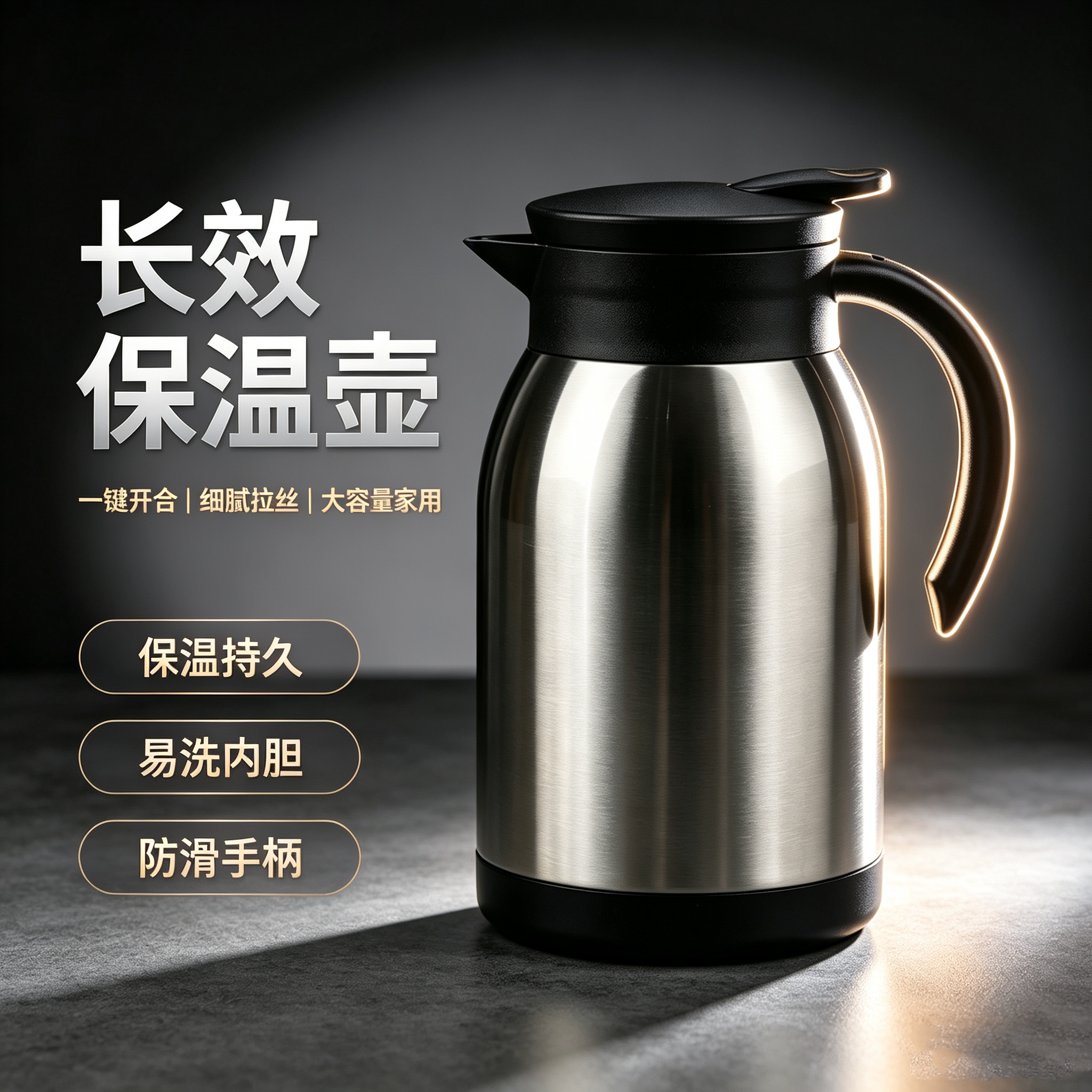 304不锈钢真空大容量便携保温杯