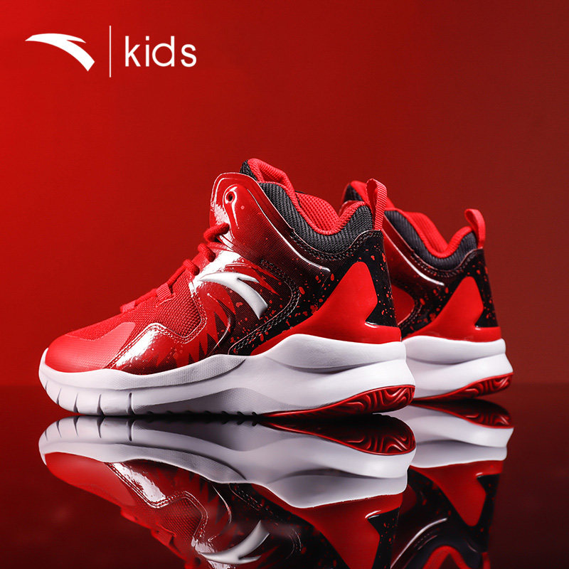 安踏童鞋儿童篮球鞋2022年春秋新款男童运动鞋男孩学生高帮鞋子男