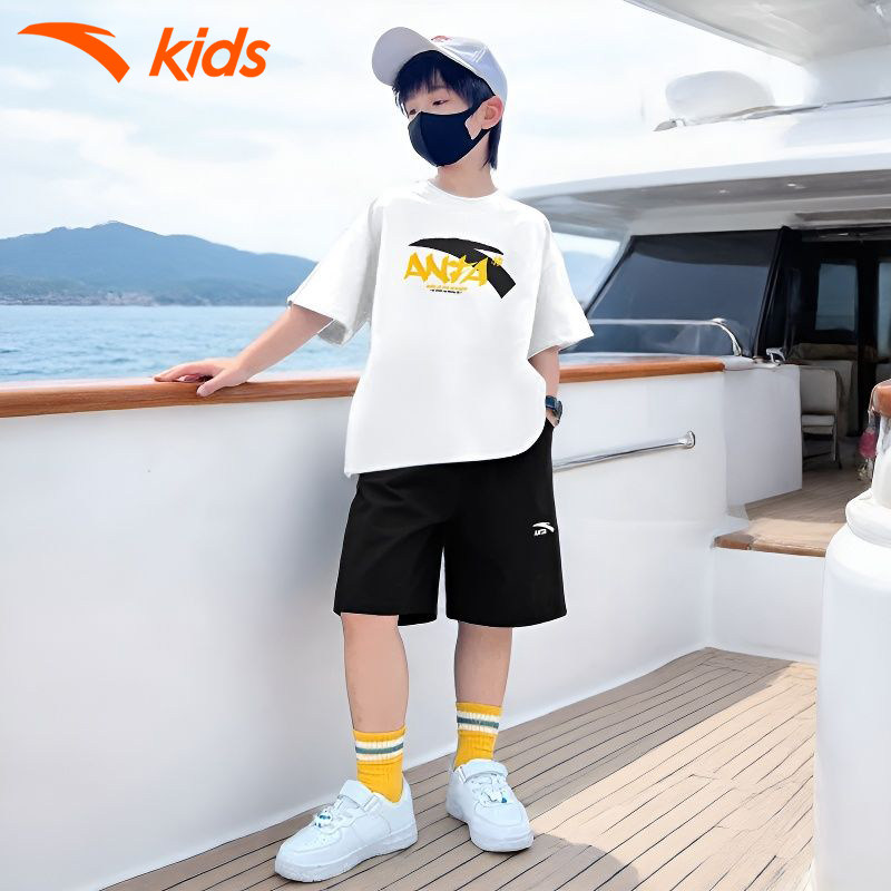 安踏儿童夏装男童套装2026夏季新款速干短袖T恤短裤运动服两件套,童装/婴儿装/亲子装,套装,淘宝优惠券,粉丝福利购,淘宝优惠卷