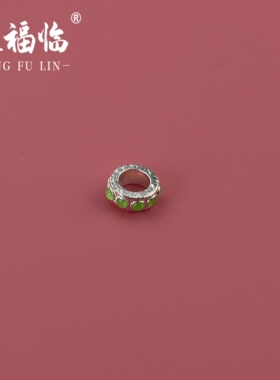 珐琅彩工艺绿色隔珠垫片