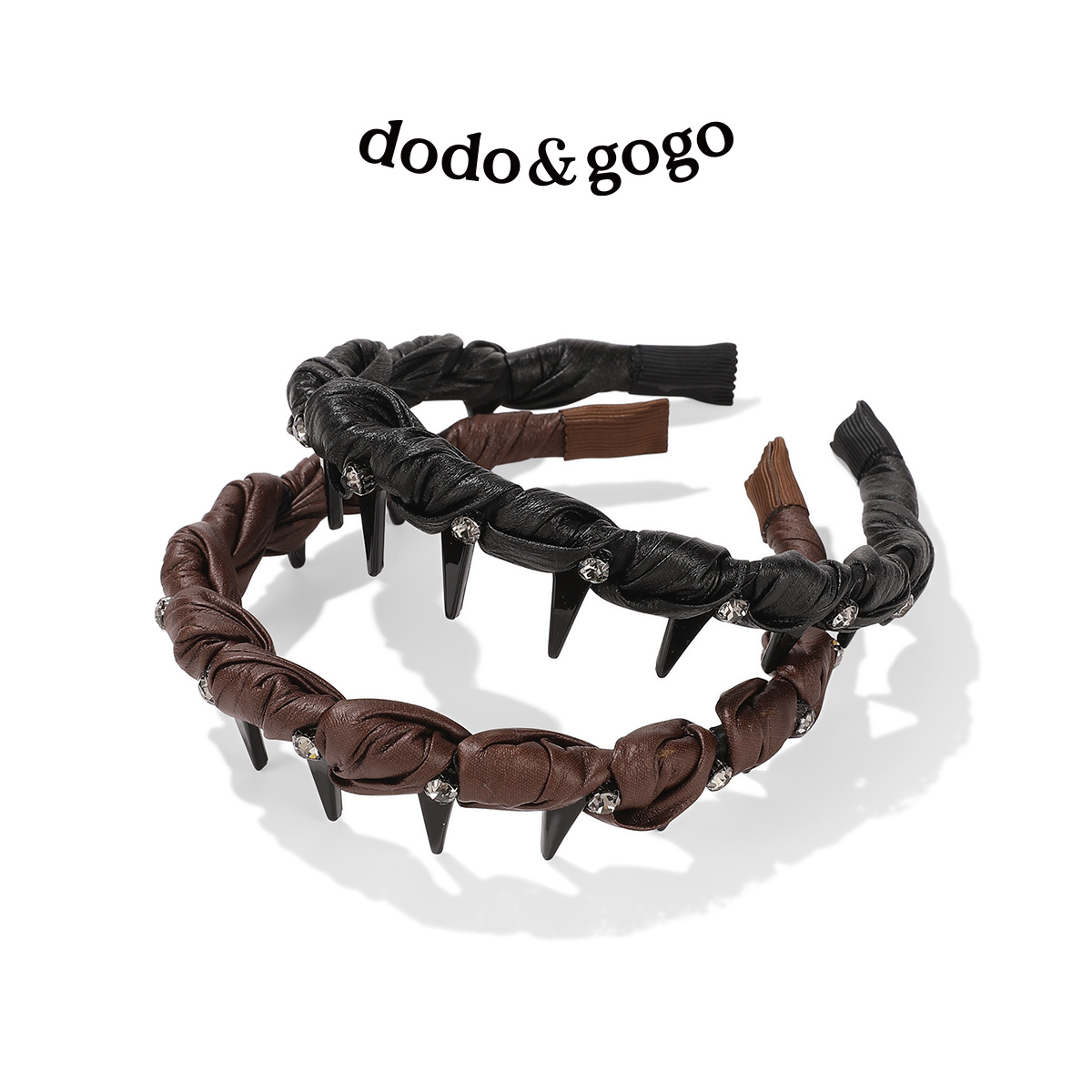 DODOGOGO皮革缠绕闪钻头箍