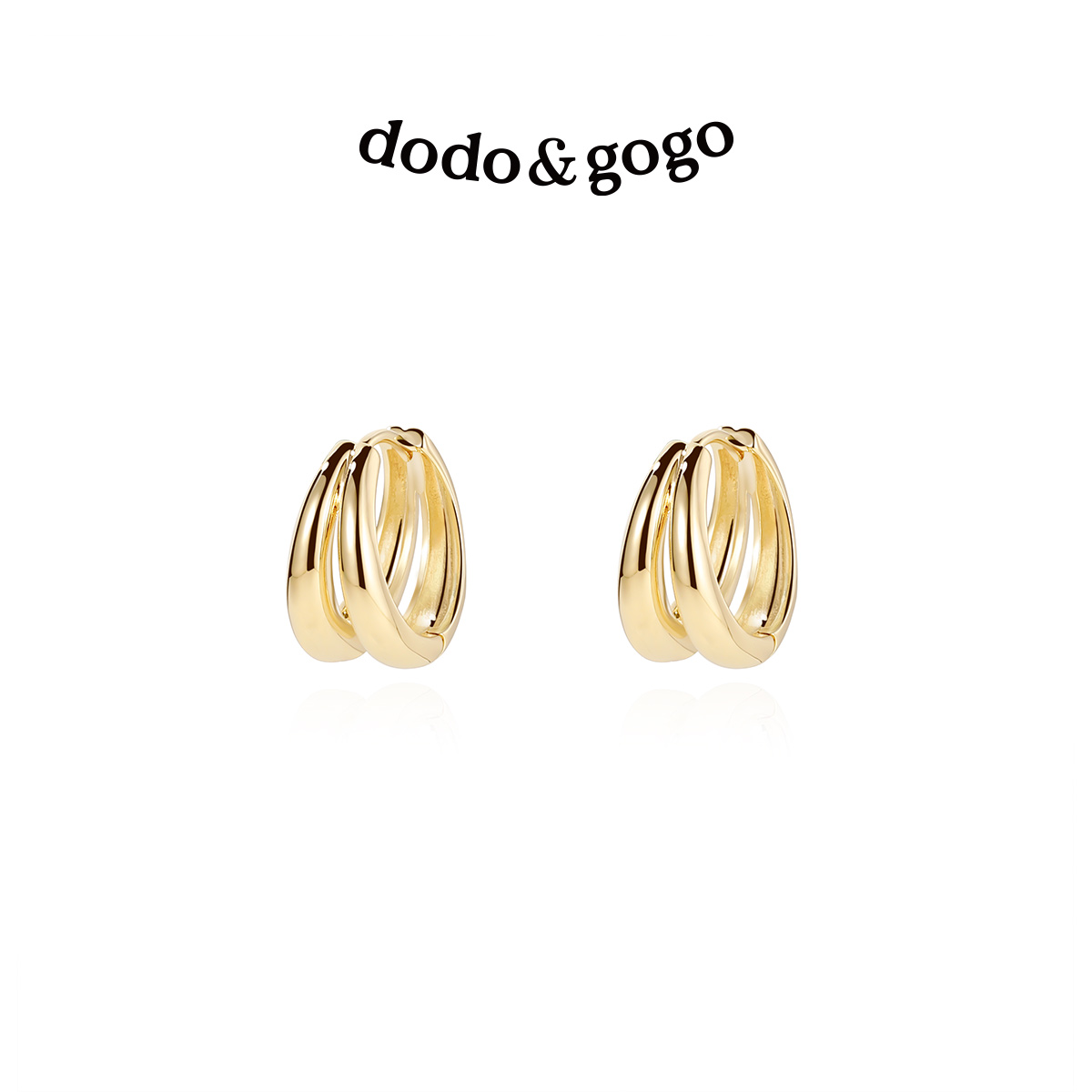 dodogogo简约双环圈圈耳环