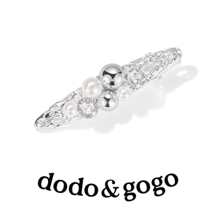 头饰 DODOGOGO高级感液态发夹女轻奢仿珍珠鸭嘴夹侧边刘海发卡新款