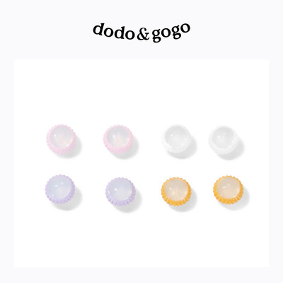 DODOGOGO陶瓷硅胶耳堵耳钉塞配件耳环胶塞简约透明耳环女耳扣配饰