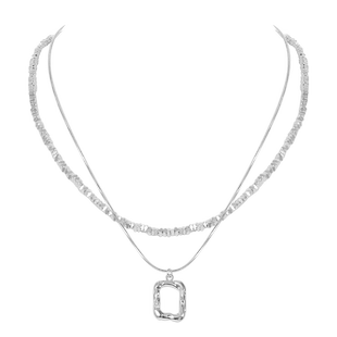 DODOGOGO碎银子双层项链女配饰秋冬高级毛衣链新款锁骨链颈链吊坠