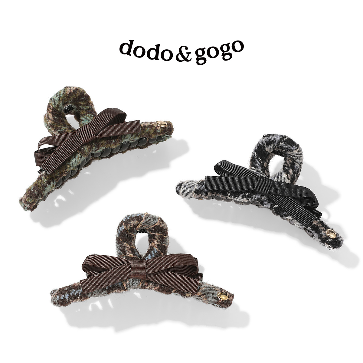 DODOGOGO毛线蝴蝶结彩色发抓