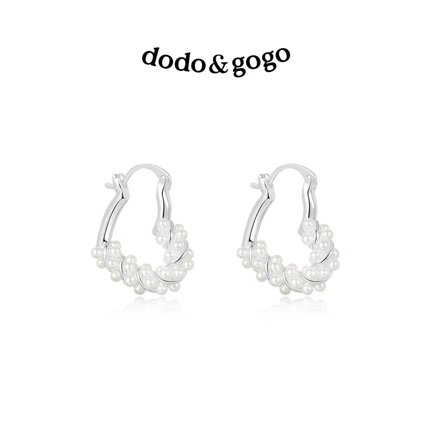 DODOGOGO小众爱心珍珠耳环女图片
