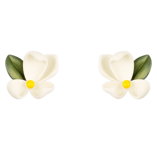 DODOGOGO栀子花朵耳环女适合夏天的耳钉甜美法式耳钉2026新款耳饰