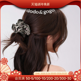 DODOGOGO丝绒波点大肠发圈女款 发饰秋冬甜美可爱头饰头绳 2025新款