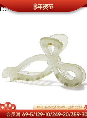 DODOGOGO少女糖果绿色蝴蝶结抓夹甜美可爱大号鲨鱼夹夏天发抓头饰