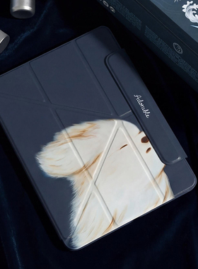 深蓝3+y折平板保护套磁吸双面夹air6防弯全包壳11代带笔槽透明亚克力mini7可爱oppopad5卡通12.1寸保护壳3pro