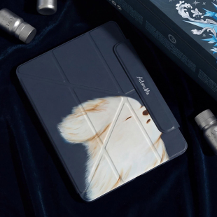 深蓝3+y折平板保护套磁吸双面夹air6防弯全包壳11代带笔槽透明亚克力mini7可爱oppopad5卡通12.1寸保护壳3pro