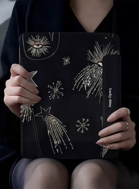 iPad平板保护壳磁吸双面夹防弯Air7黑色A16搭扣ipad11保护套笔槽2025高级感眼睛matepad11.5s防摔一加pad12.1