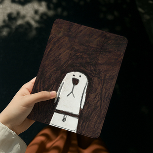 旋转亚克力ipad10保护套带笔槽air5 6适用苹果25pro11平板壳ipadair7防摔vivopad5卡通狗12.1第十代9透明壳