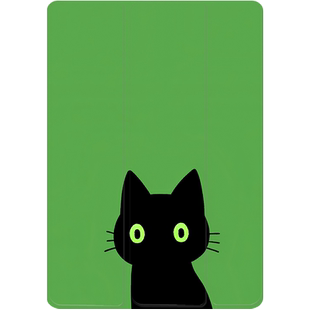 ipadpro保护套带笔槽21款11可爱黑猫9代十亚克力20卡通air5/4平板10.9第三全包软壳10简约绿iPad8男女生新品6