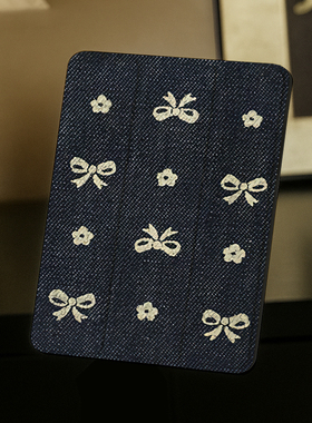 720旋转适用ipad11保护套带笔槽air7/6防弯iPad9/10三折横竖mini7蝴蝶结2025平板壳matepadair12文艺黑色轻薄