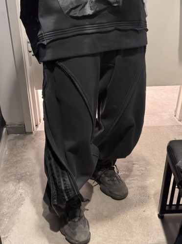 HA AD联名FW23沙丘废土风水洗做旧解构拼接束脚休闲长裤运动裤