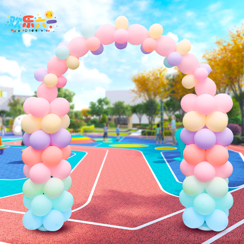开学典礼气球小拱门立柱装饰学校幼儿园教室门口场景布置路引
