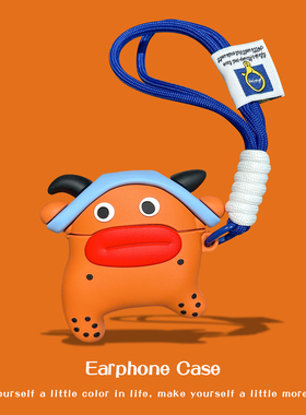 适用苹果耳机airpods4主动降噪保护壳牛角香肠嘴小丑耳机保护壳airpodspro/pro2个性耳机软壳防摔pods3显眼包