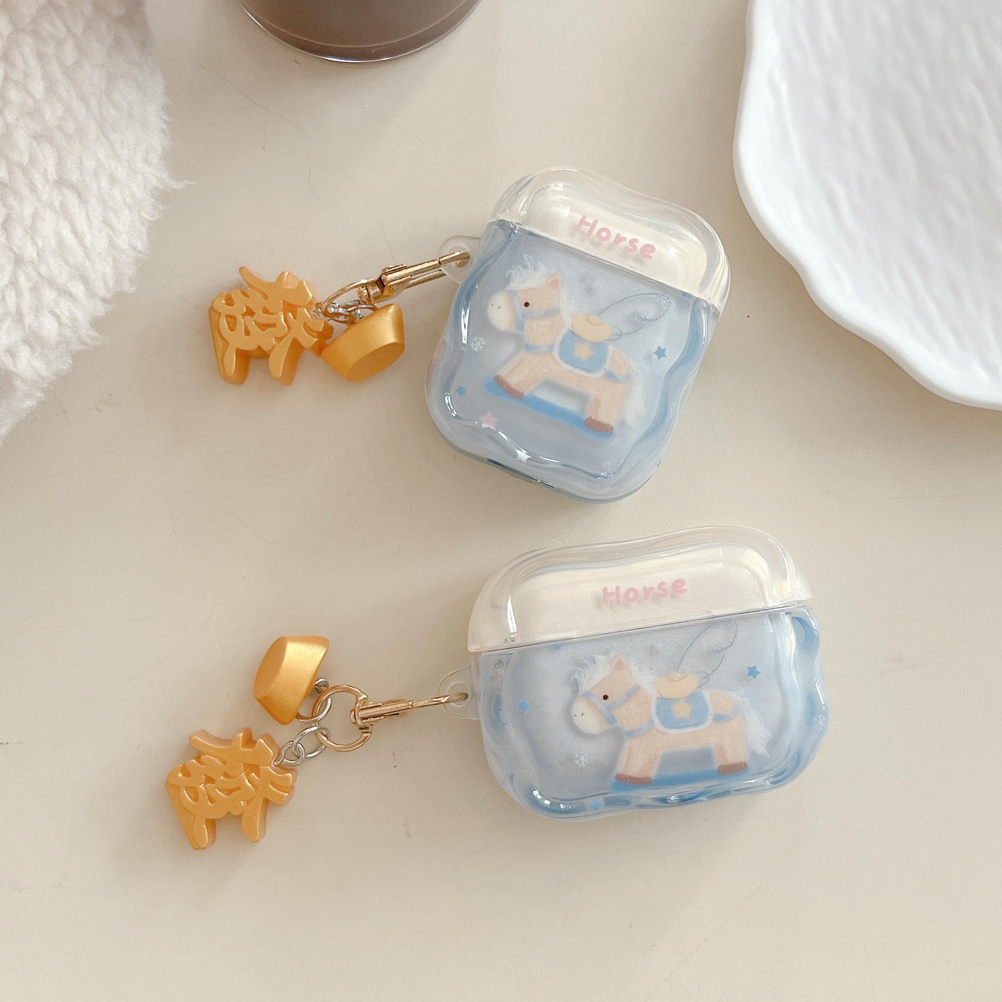 新年款元宝小马适用苹果airpodspro3代耳机壳蓝牙无线airpods4保护套imd防摔新三代pro2软壳苹果4代耳机套女