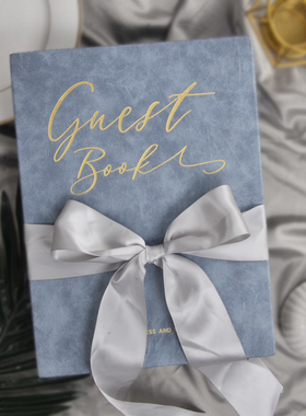 维拉的婚礼~丝绒欧式签到本婚礼签到册结婚签到簿商务会议签到册