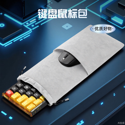 适用VGN V98proV3极地狐机械键盘收纳袋87pro键盘包N75客制化机械键盘保护包VXE75键盘防尘收纳盒袋