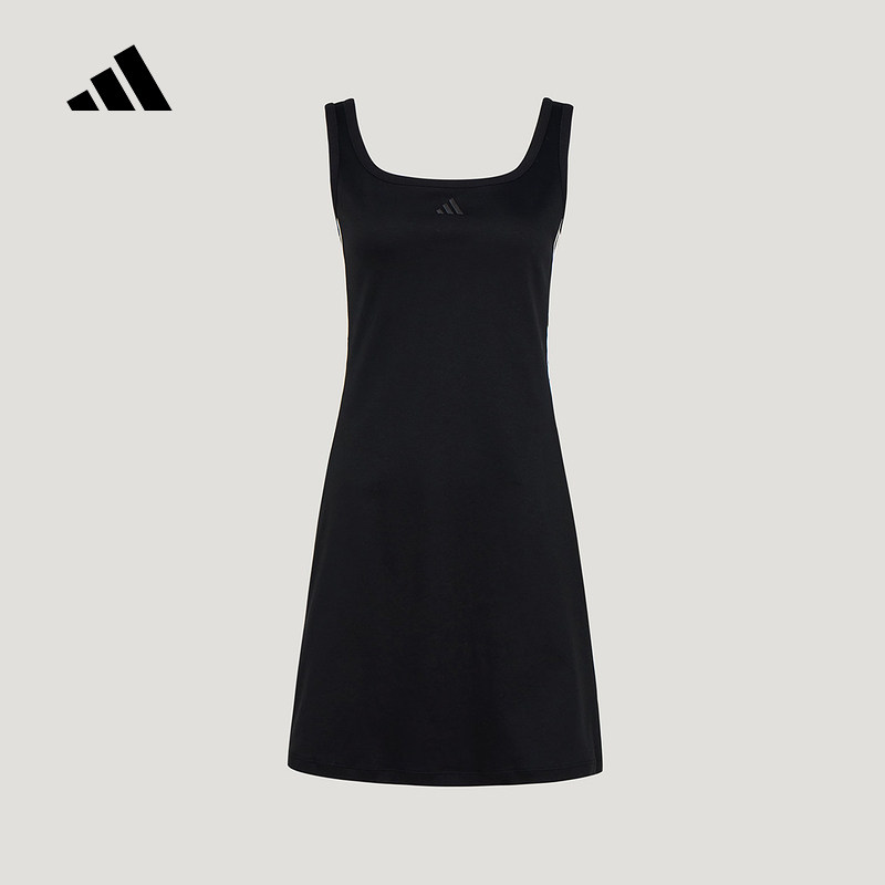 adidas阿迪达斯2026夏女防晒凉感运动休闲时尚修身连衣裙 KS5344