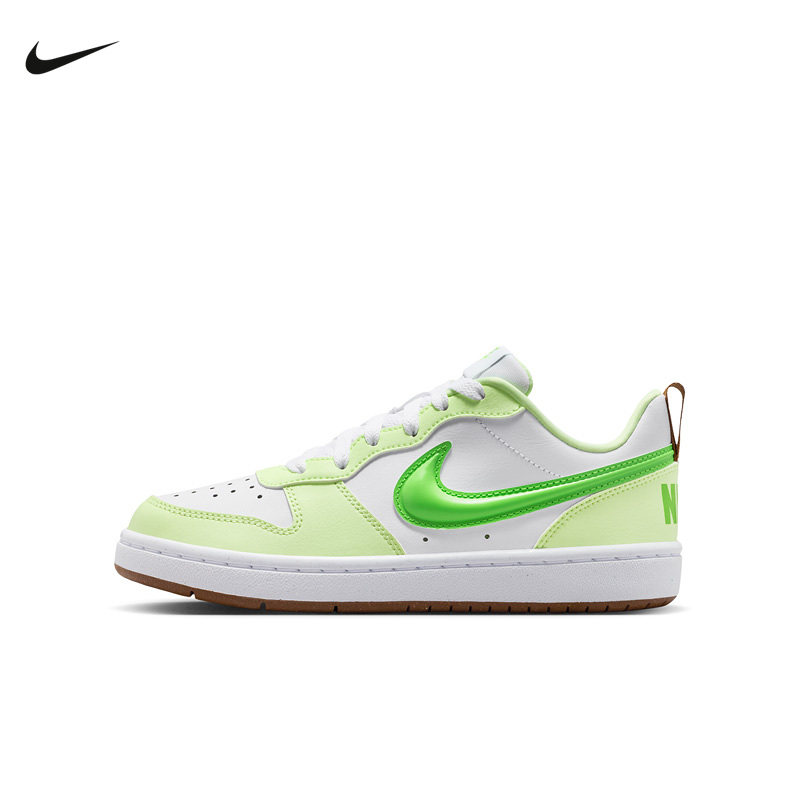 NIKE耐克女鞋大童鞋COURT BOROUGH白绿色低帮复古板鞋IV2860-131