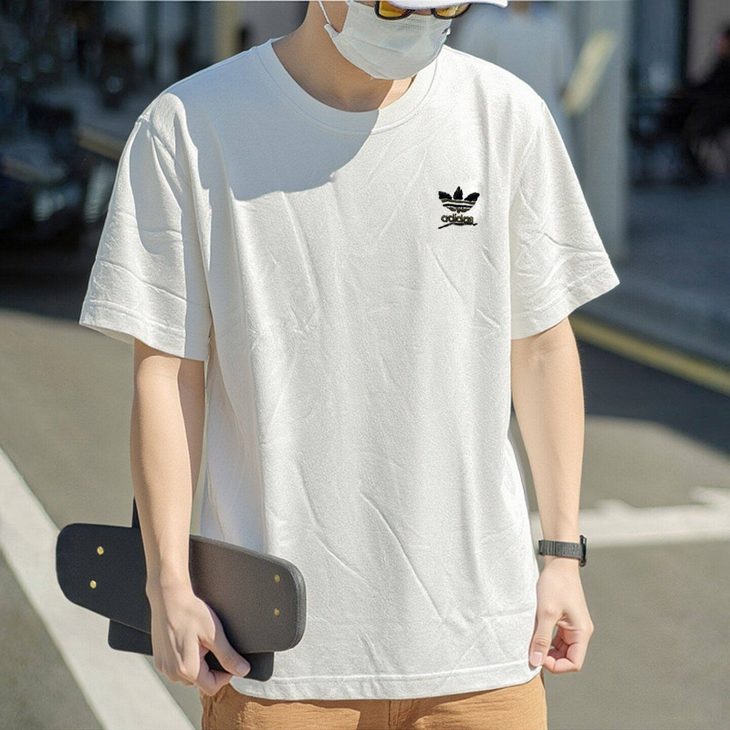 阿迪达斯三叶草短袖男夏