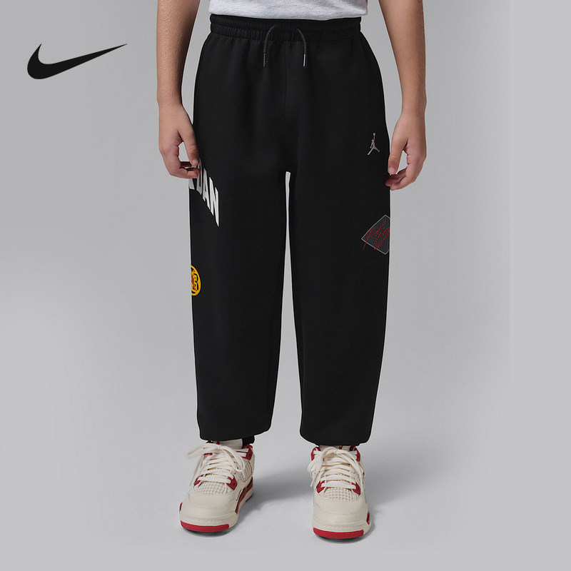 Nike耐克男童新款裤子运动休闲裤舒适跑步健身小童长裤IU5304-010