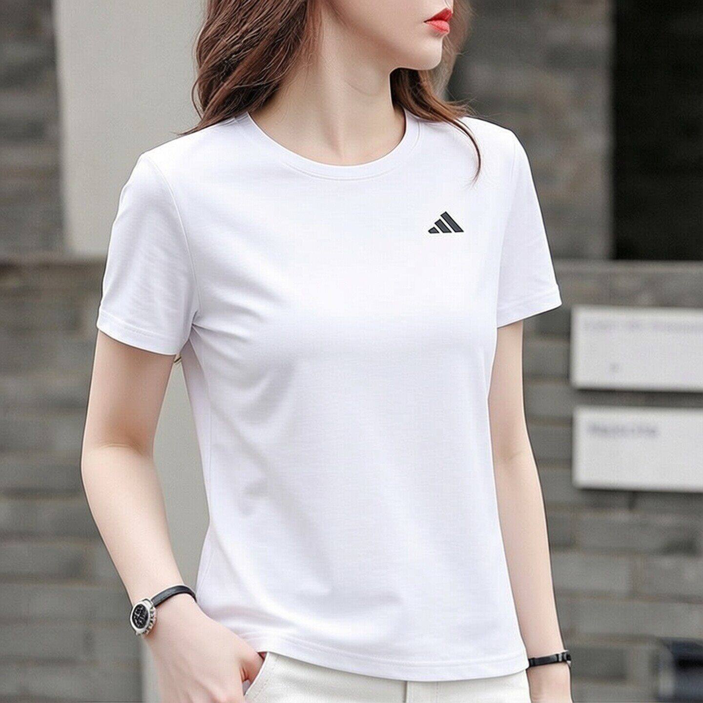 Adidas白色短袖女夏季新