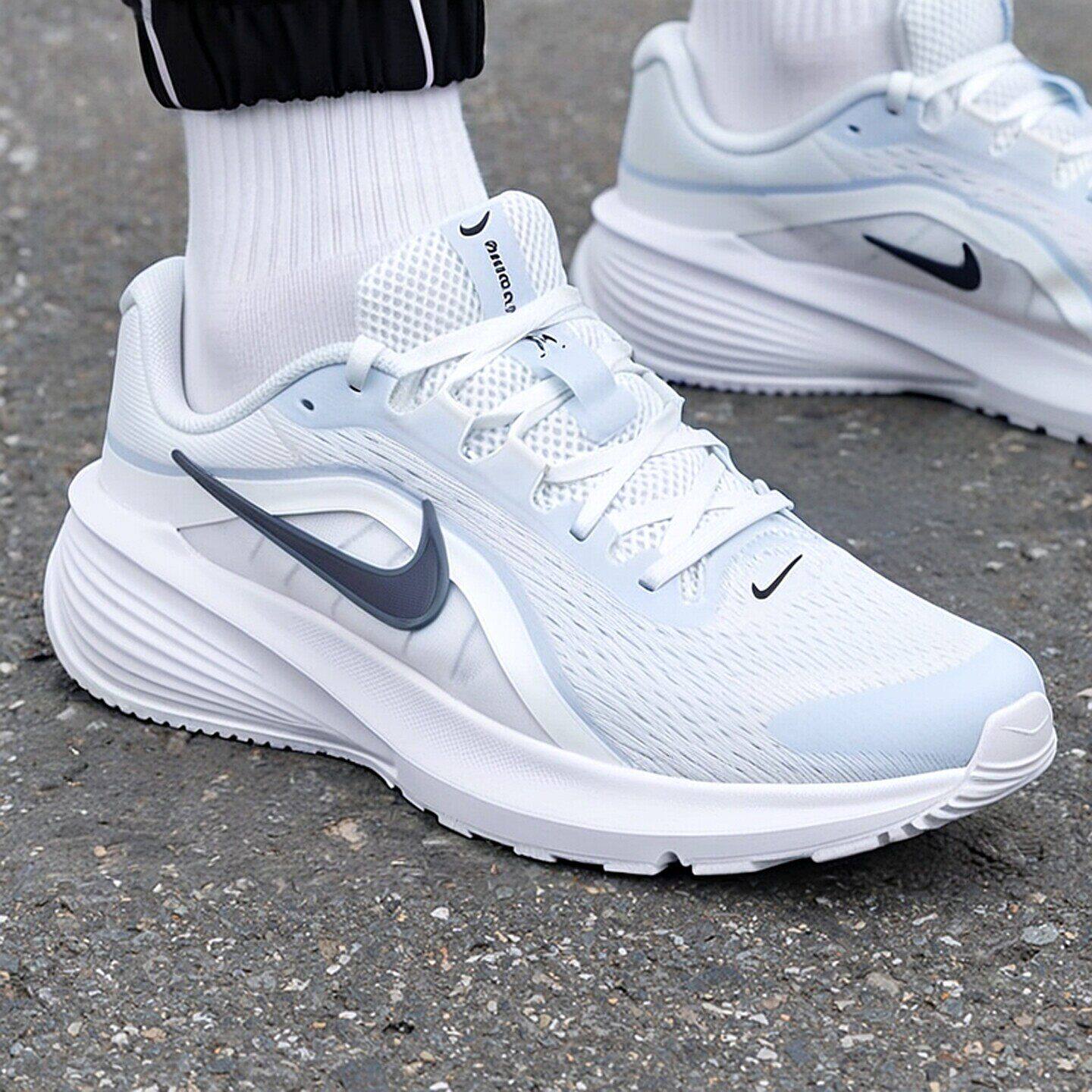 NIKE耐克跑步鞋男鞋新款厚底缓震防滑蓝色网面透气运动休闲鞋男