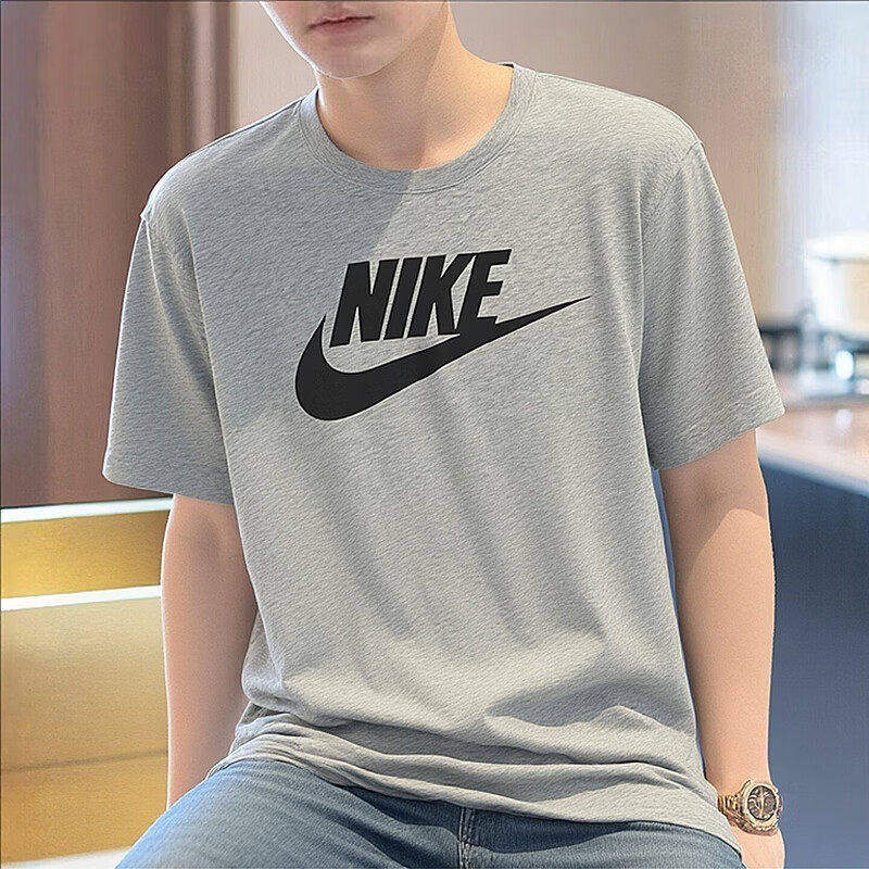 灰色T恤Nike耐克短袖男款