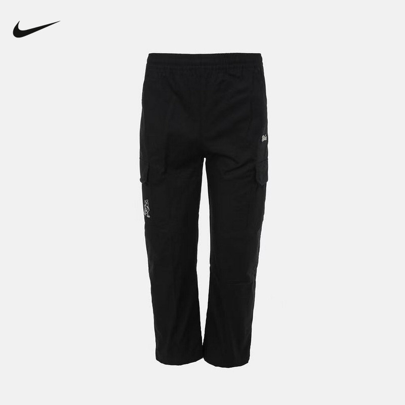 NIKE耐克大童运动裤2026新款男女童梭织休闲舒适长裤 IX4996-010