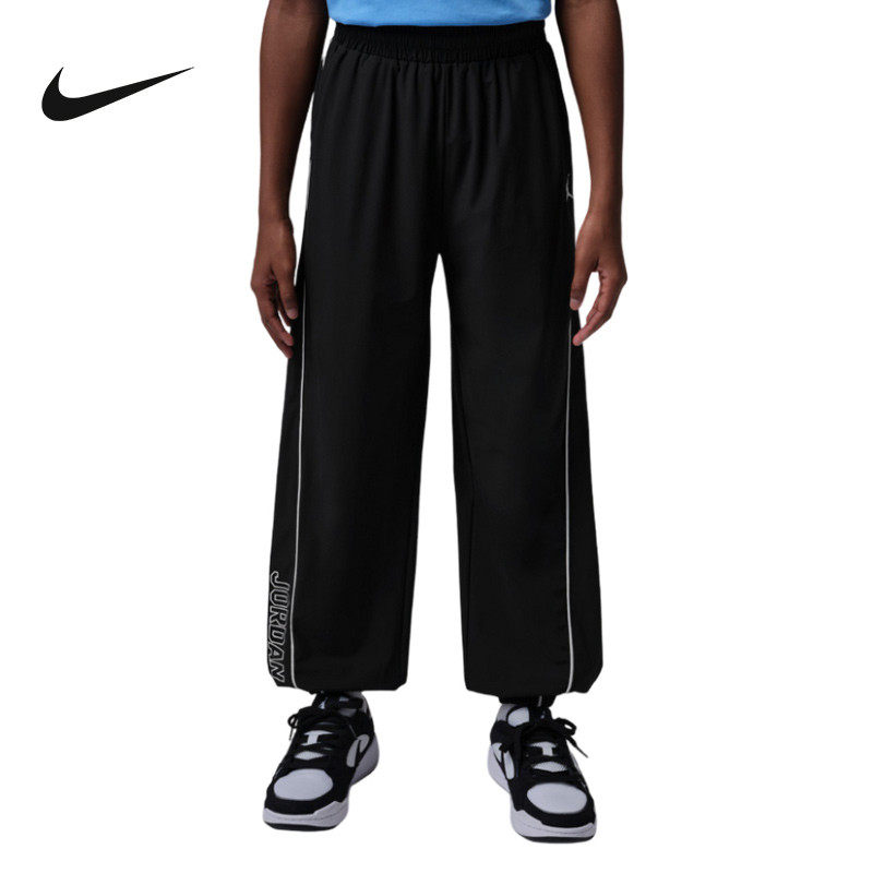 Nike耐克男童机能风梭织锥形工装运动休闲舒适针织长裤IW1464-010