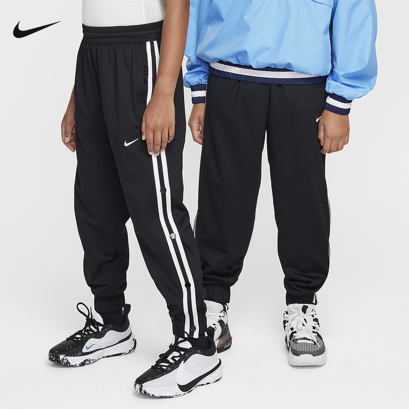 NIKE耐克男女大童宽松篮球长裤2026春新款排扣运动裤FZ5244-010