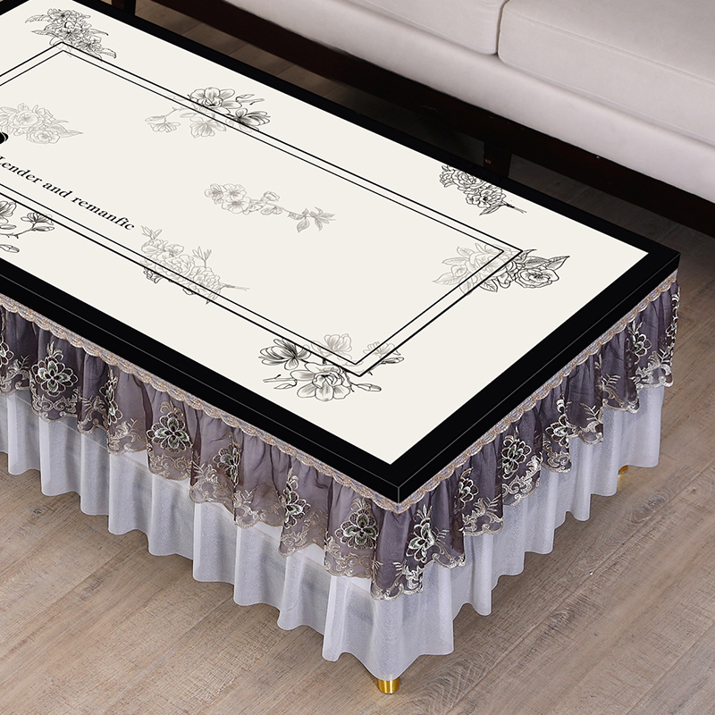 茶几桌布罩套防水防油免洗全包北欧风客厅长方形皮革印花餐桌台布
