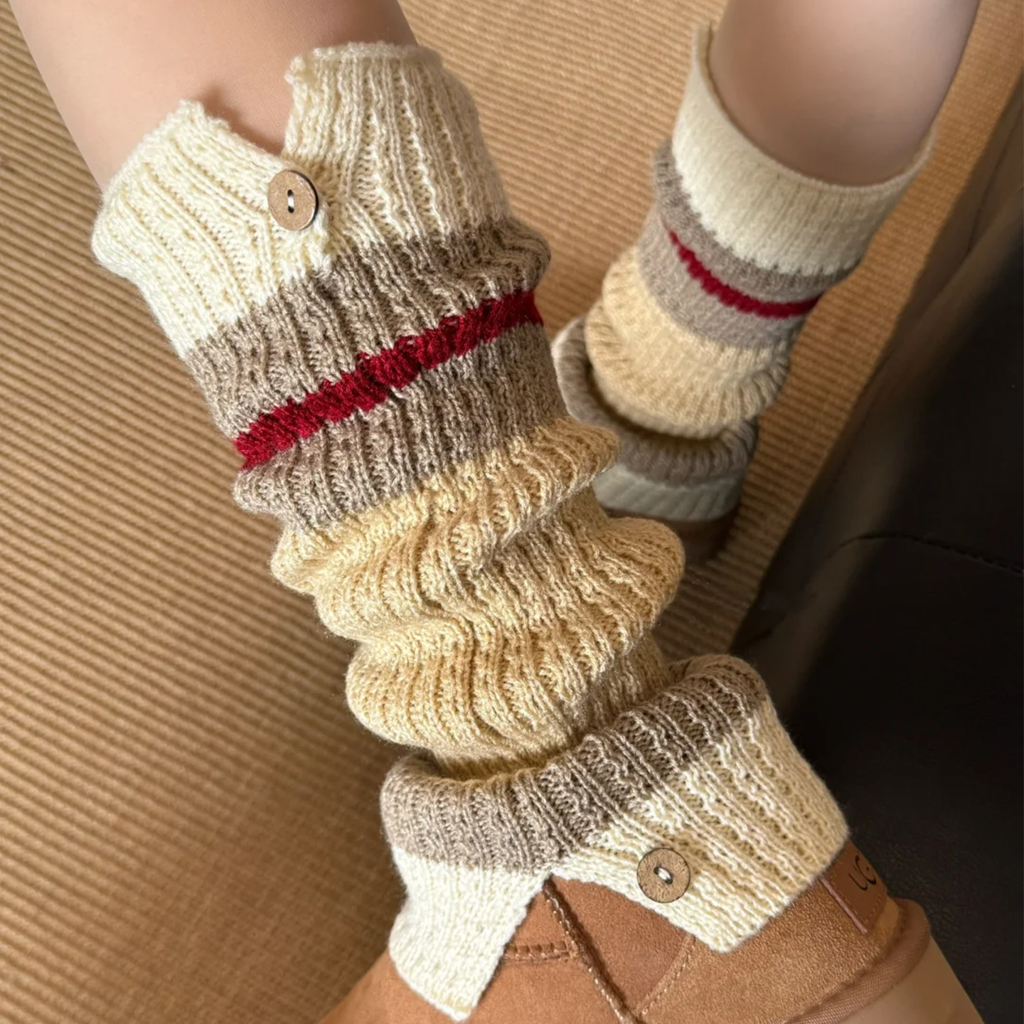 袜套冬加厚雪地靴袜子堆堆袜小腿