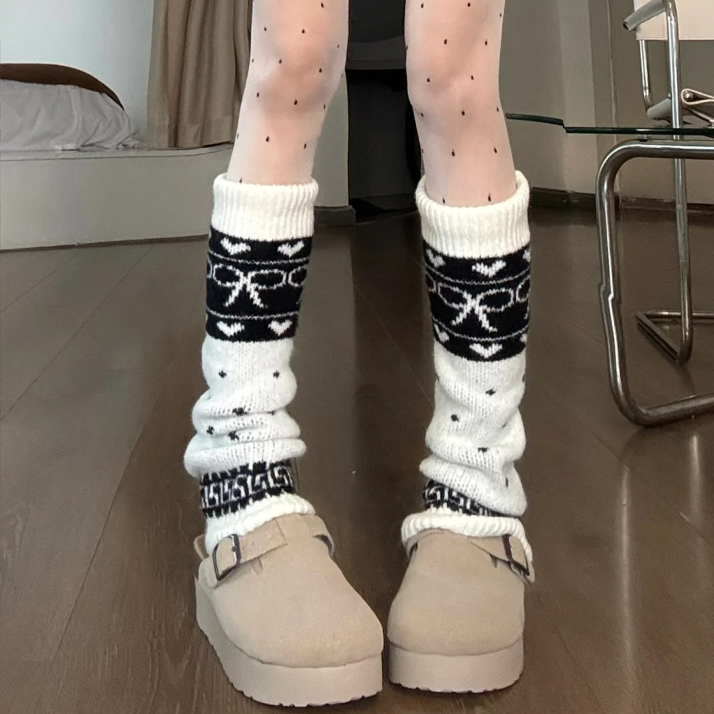 费尔岛袜套堆堆袜白色小腿袜厚袜子秋冬保暖腿套长筒袜雪地靴袜子,女士内衣/男士内衣/家居服,中筒袜,淘宝优惠券,粉丝福利购,淘宝优惠卷