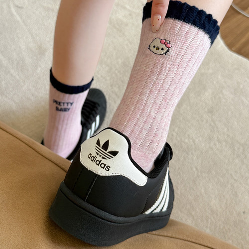 配德训鞋的袜子可爱hellokitty袜