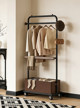 衣架落地卧室晾挂衣架入户次净衣帽架家用不占空间放衣架2025新款