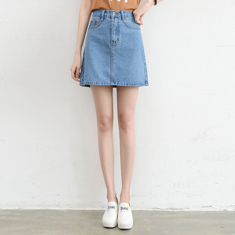 Skirts female summer 2019 new pattern Korean Edition Versatile student Denim skirt Large Paige Show thin a word Package hip Short skirtin the Women's clothing/Boutique , Skirts  category - from Buy2taobao.com to provide professional Taobao agent buy service