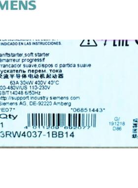 非实价议价议价3RW4 037-1BB14软启动器3RW4O37-1BB14 3RW40371BB