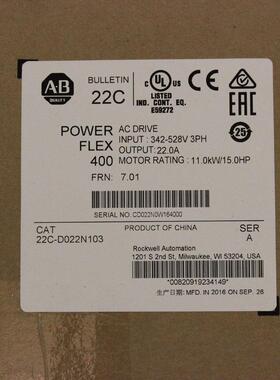 非实价议价议价罗克韦尔PowerFlex70 变频器20AC011A3AYNAEC0 全