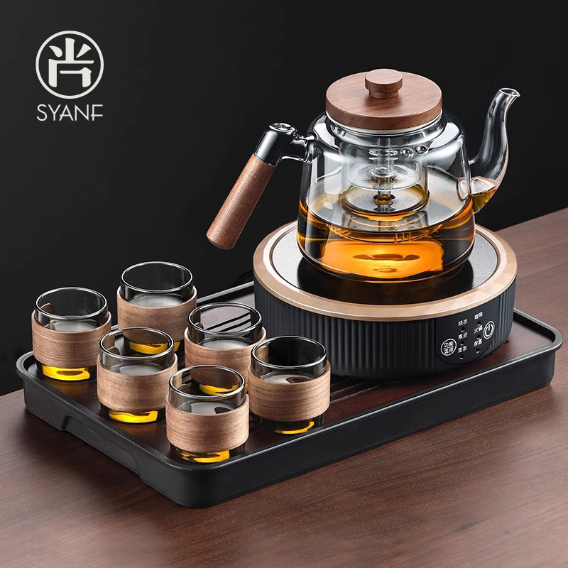 蒸煮茶壶黑晶炉玻璃烧水壶泡茶养生壶煮茶炉All2025新款煮茶器